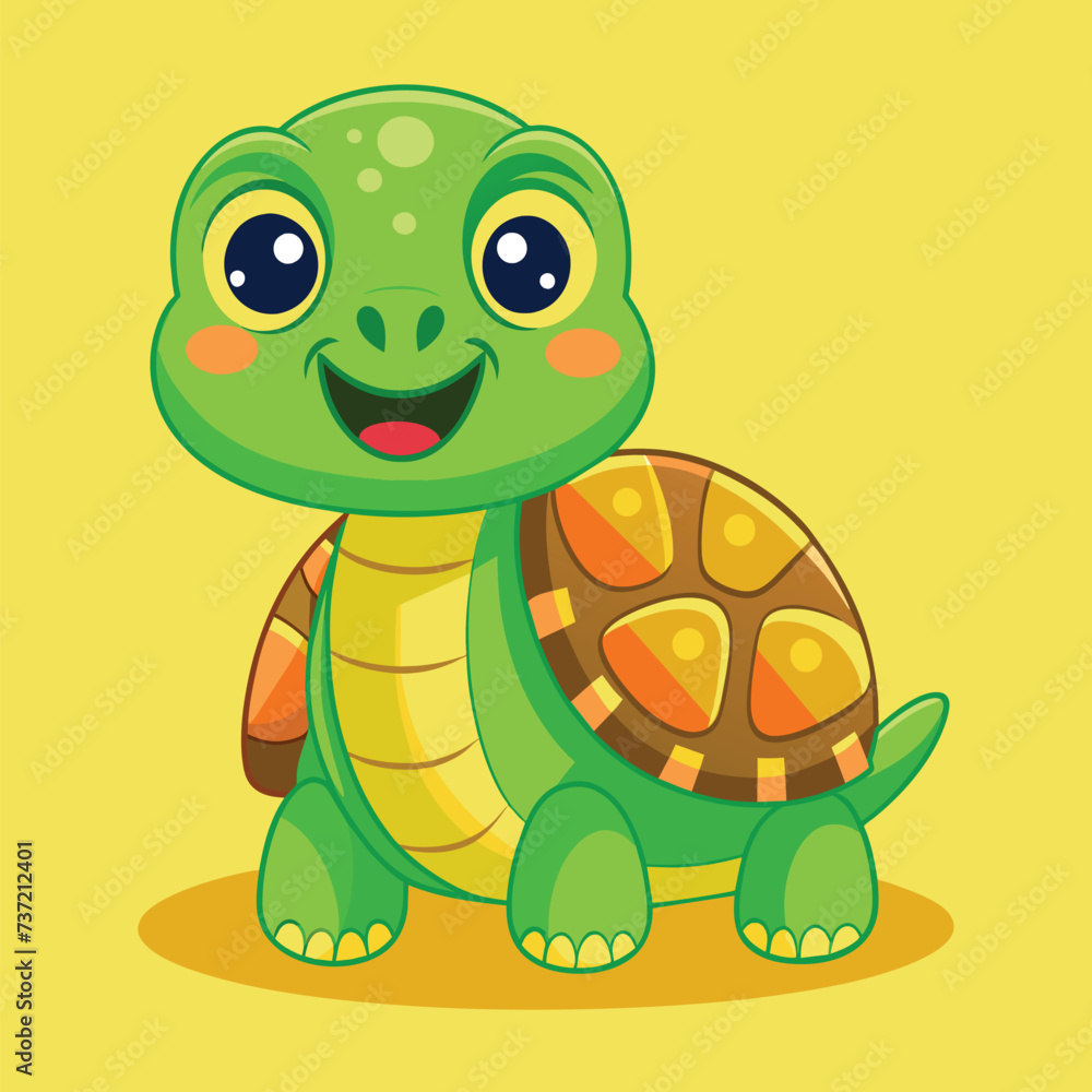 Wall mural Tortoises cute pet vector EPS