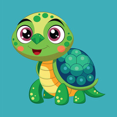 Turtles cute pet vector EPS
