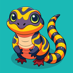 Tiger Salamander cute pet vector EPS