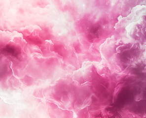 Fototapeta premium Pink Clouds Background, Cotton Candy Sugar Sweet Background with Pastel Colors in Pink, Rose, Blue