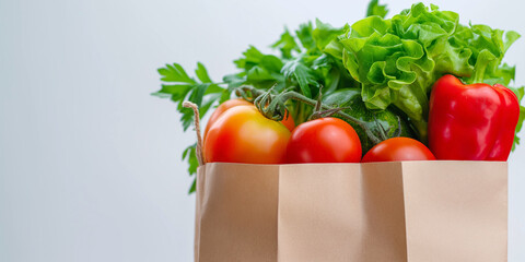 Colorful Canvas Grocery Bag Overflowing with Fresh Vegetables, Ready for Cooking