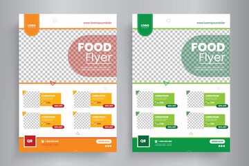 Food Flyer Template design, restaurant food flyer, fast food template vector illustration.	