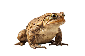 toad alone of field, Isolated on transparent PNG background, Generative ai