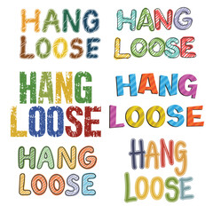 hand drawn typography Hang Loose