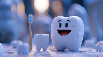 Greeting Card and Banner Design for National Dentist Day Background