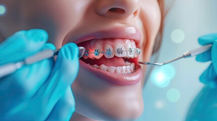 Greeting Card and Banner Design for National Dentist Day Background