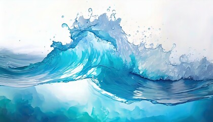 A cross-section of water resembling ocean waves.