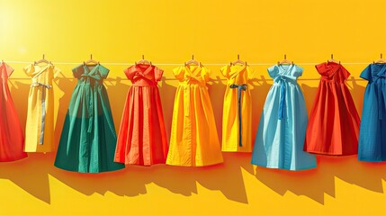 Greeting Card and Banner Design in Social Media for International and National Dress Day Background