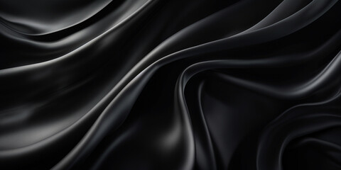 Black luxury Satin background ,Black silk texture background wallpaper