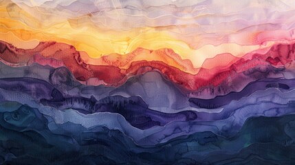 Soothing abstract watercolor gradient, calming rhythms theme - obrazy, fototapety, plakaty