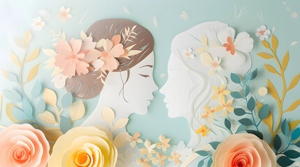 Ethereal Beauty Amidst Blossoming Flowers: An Artistic Representation