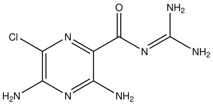Amilorid Arzneistoff Strukturformel Vektor