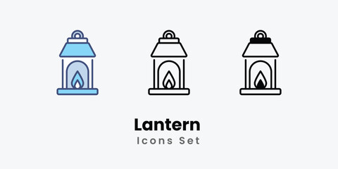 Lantern  Icons vector, website, booking sites and mobile apps. Graphic contour logo for offers, commerce, ui ux and other design needs. Vector isolated stock illustration