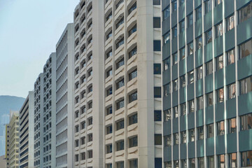 Fototapeta na wymiar Skyscrapers in Kowloon, Hong Kong