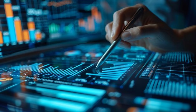 Data-Driven Decision-Making, data-driven decision-making with an image showing business analysts analyzing market trends, AI 