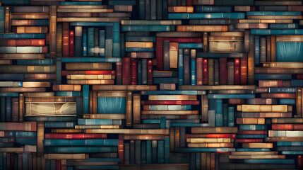 Books background, can be used to depict education, knowledge, learning or library themes