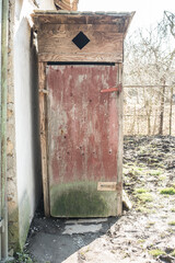 old country toilet in the garden
