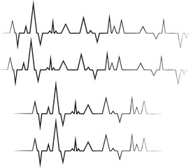 心電図のような折れ線 / Heartbeat line, Pulse trace