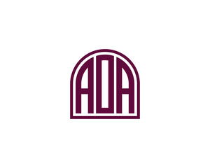 AOA logo design vector template