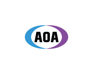 AOA logo design vector template