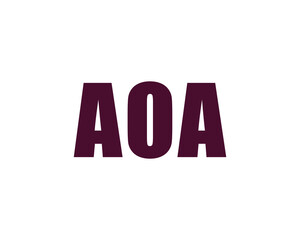 AOA logo design vector template