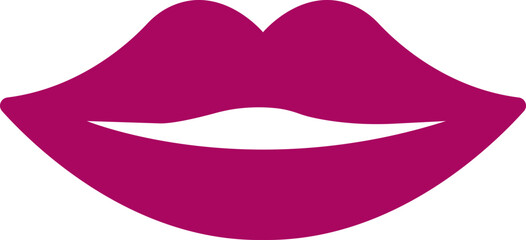 Mouth lips flat icon in filled vector girl kiss pictogram in colorful. woman lips shape design Beauty concept. Trendy style isolated transparent background.