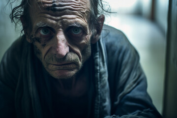 Obraz premium Mental health disorder conceptual Generative AI technology portrait picture people have psychic problems