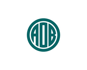 AOB logo design vector template