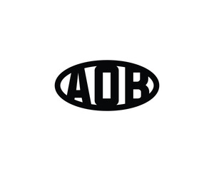 AOB logo design vector template