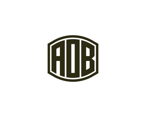 AOB logo design vector template