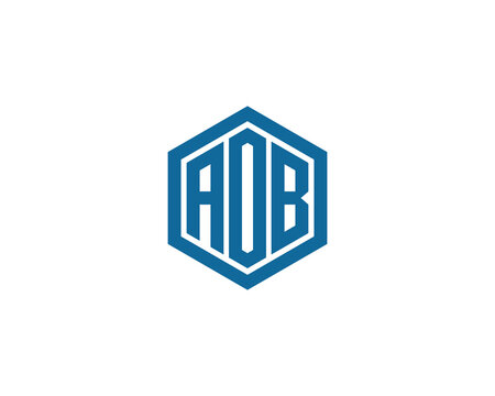 AOB logo design vector template