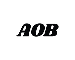 AOB logo design vector template