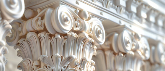 Timeless elegance, an ornate classic wall displaying exquisite craftsmanship, evoking a sense of history and luxury