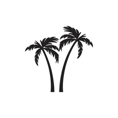 Fototapeta na wymiar Tropical Palm Tree vector silhouette