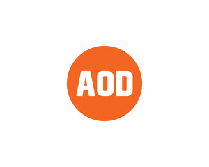 AOD logo design vector template