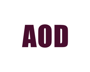 AOD logo design vector template