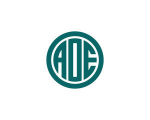 AOE logo design vector template