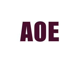 AOE logo design vector template