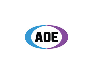 AOE logo design vector template