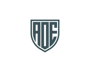 AOE logo design vector template