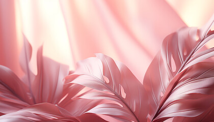 Abstract floral design with vibrant colors, perfect for summer backdrop generated by AI