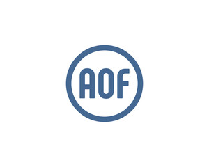 AOF logo design vector template