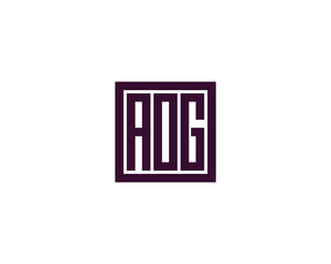 AOG logo design vector template