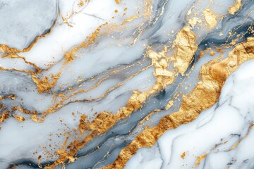 A detailed view of a marble surface adorned with intricate gold paint accents, showcasing the beauty of the craftsmanship, An abstract marble pattern background with gold veins, AI Generated