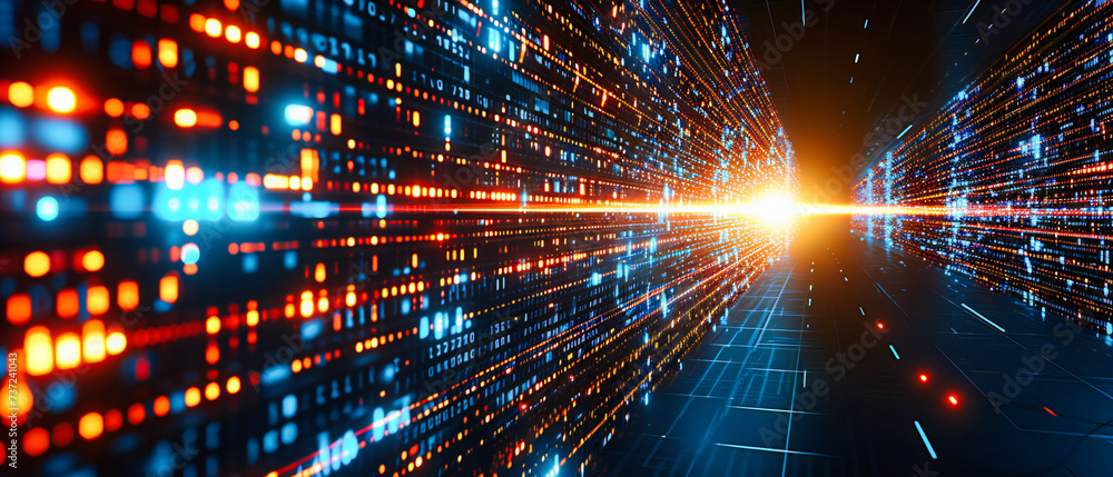 Aufkleber digital nexus: a visual symphony of connectivity and data flow, symbolizing the pulse of modern tech