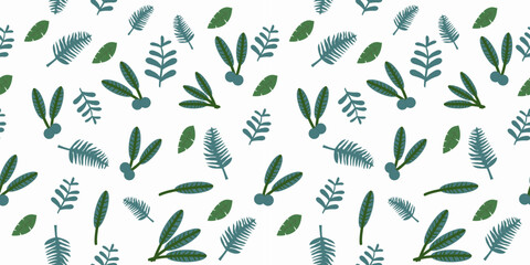 Vector seamless floral background. leaf pattern Seamless pattern leaves. Background for printing on environmental topics.
