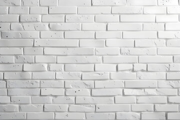 Rough white texture brick wall background - Ai Generated