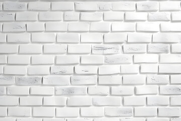Fototapeta premium Rough white texture brick wall background - Ai Generated