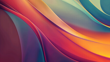 Colorful Background With A Curved Shape