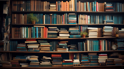 Stack of books on minimalist background, perfect for educational or literary themes